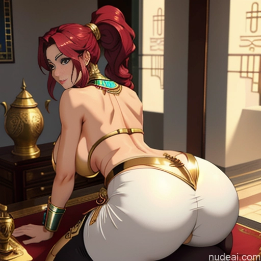 Nude Ai Image For Perfect Boobs Big Hips Egyptian Harem Pants Gold