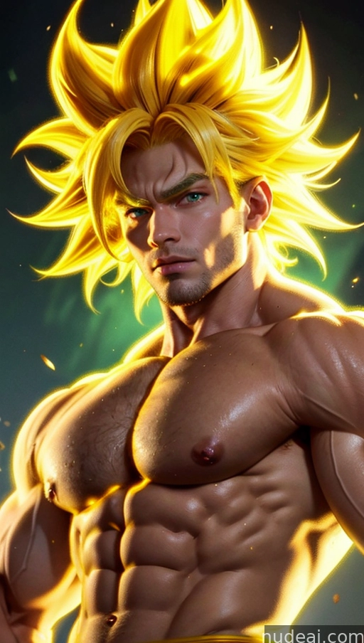 a close up of a man with a shirt on and a shirtless body