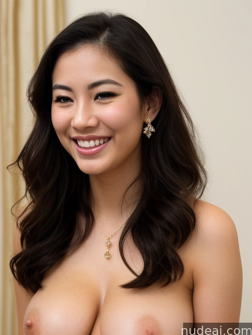 arafed asian woman with big breast posing for a picture