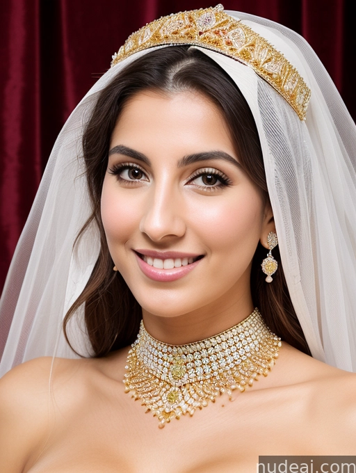 a close up of a woman wearing a wedding veil and a tiable