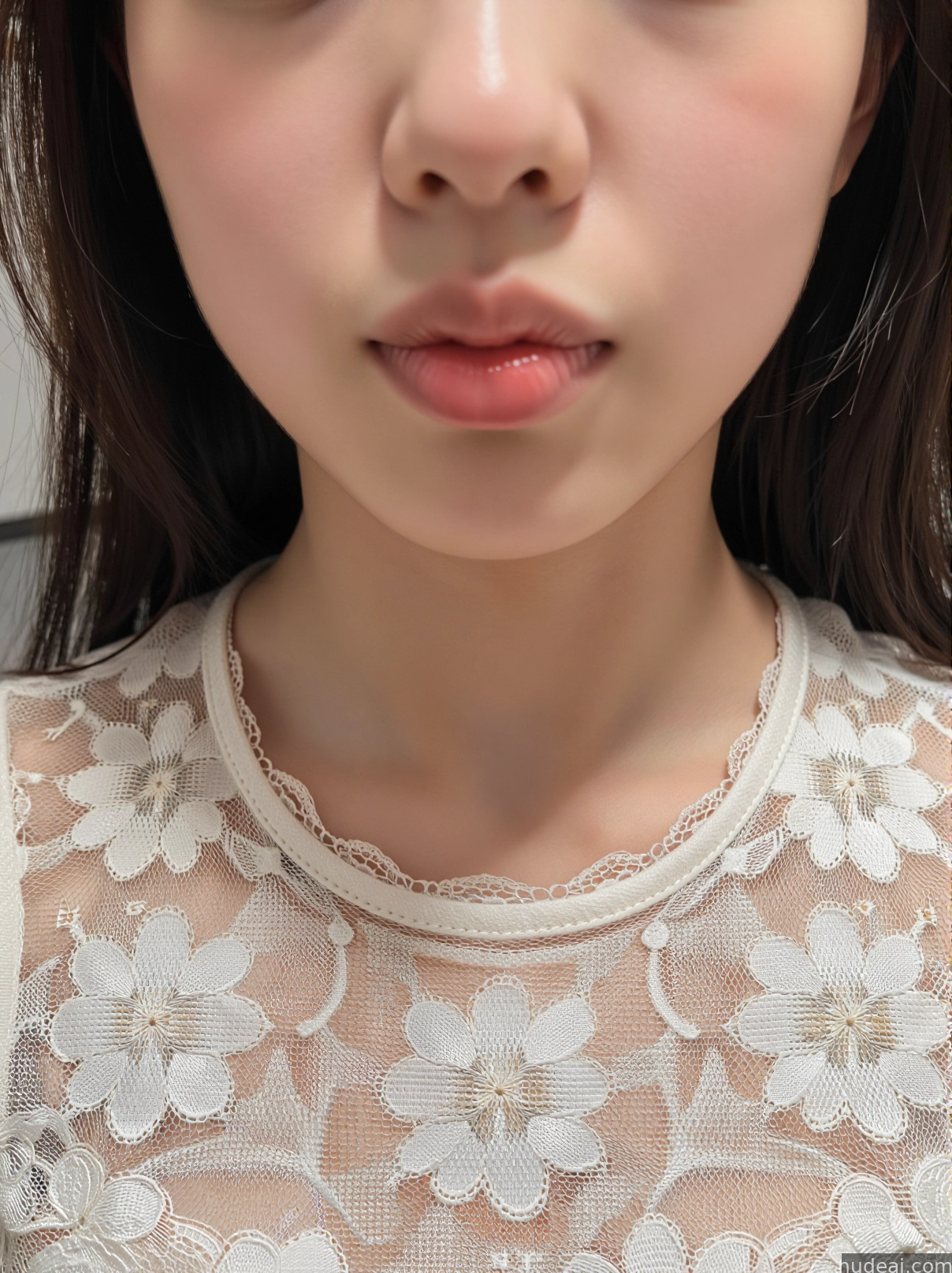 there is a woman with a white dress and a necklace