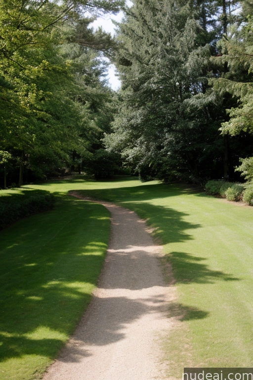 there is a dirt path that is going through the park