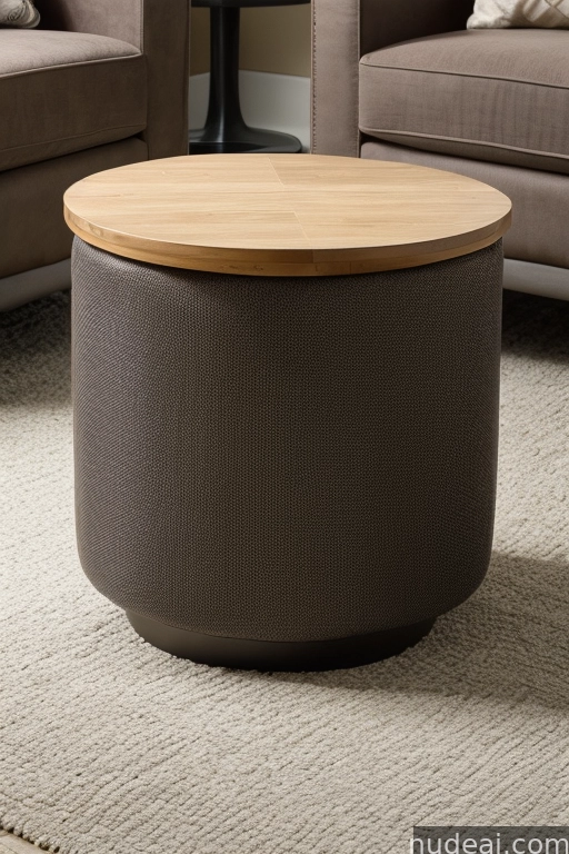 arafed coffee table with a wooden top in a living room