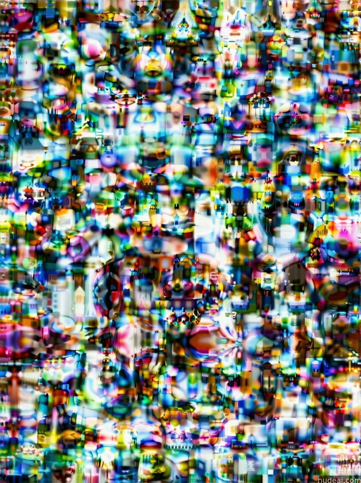a close up of a television screen with a lot of small objects