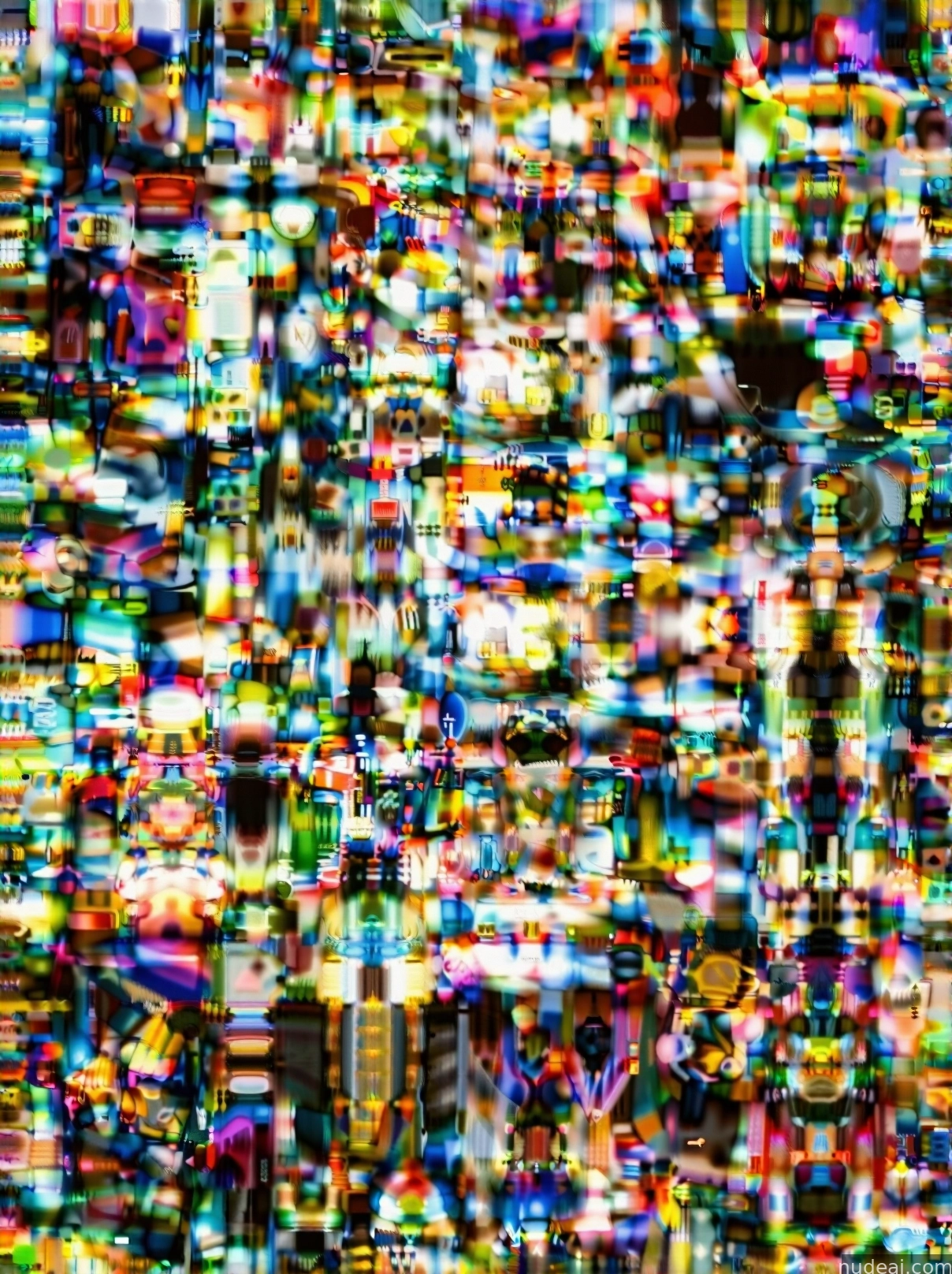 a close up of a television screen with a lot of different colors