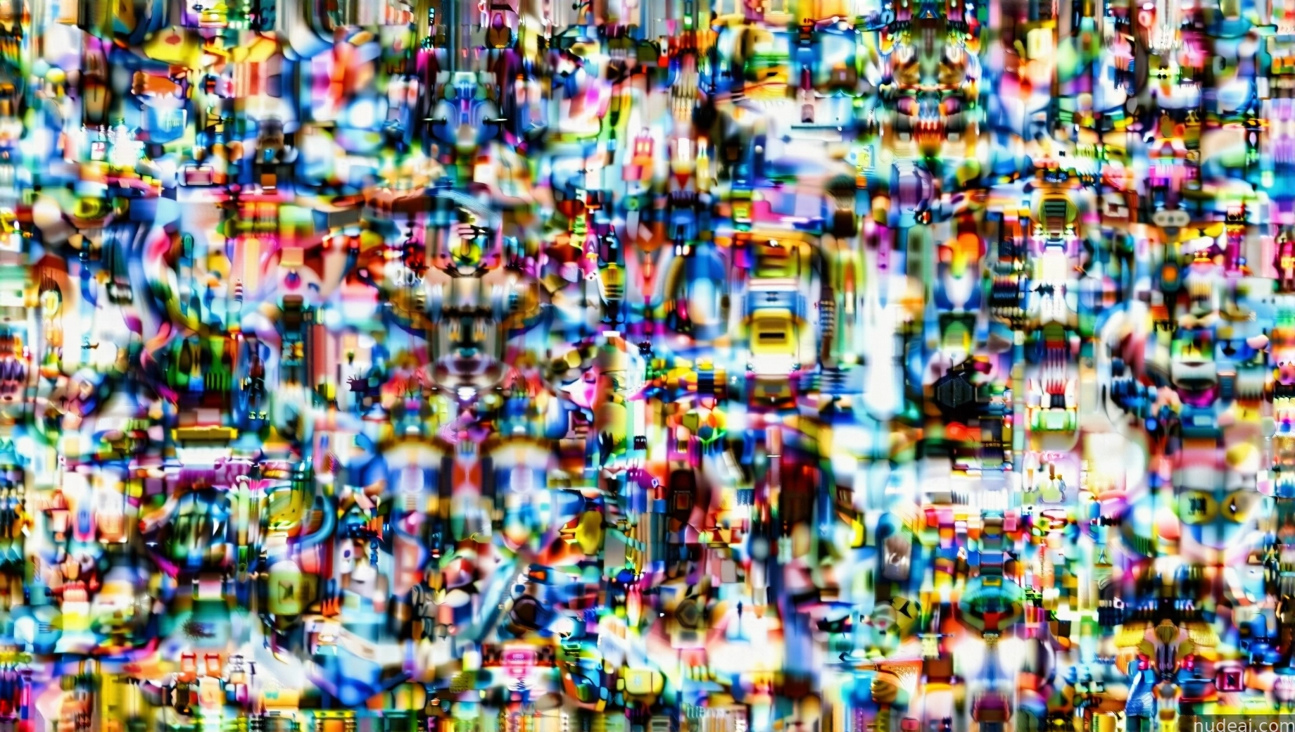a close up of a television screen with a lot of different colors