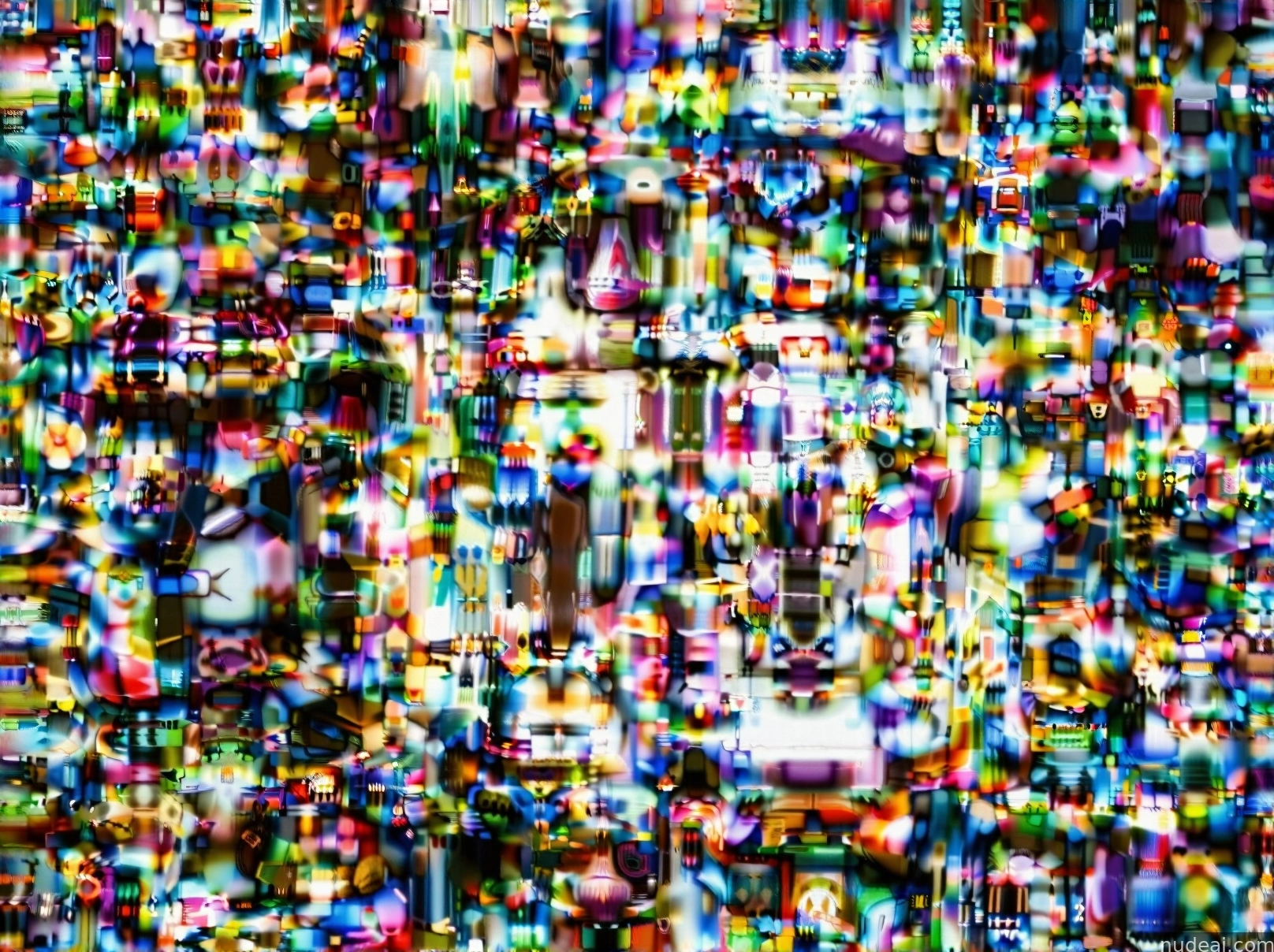 a close up of a television screen with a lot of different colors