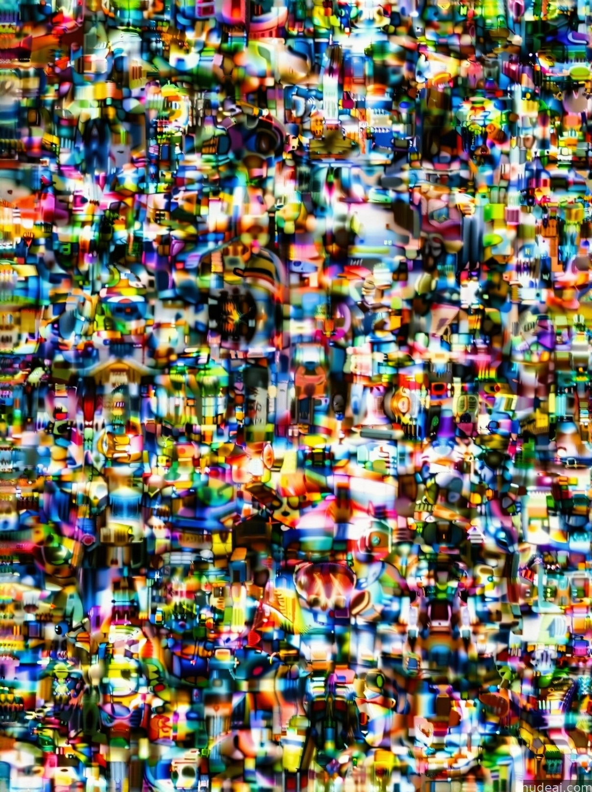 a close up of a television screen with a lot of different colors