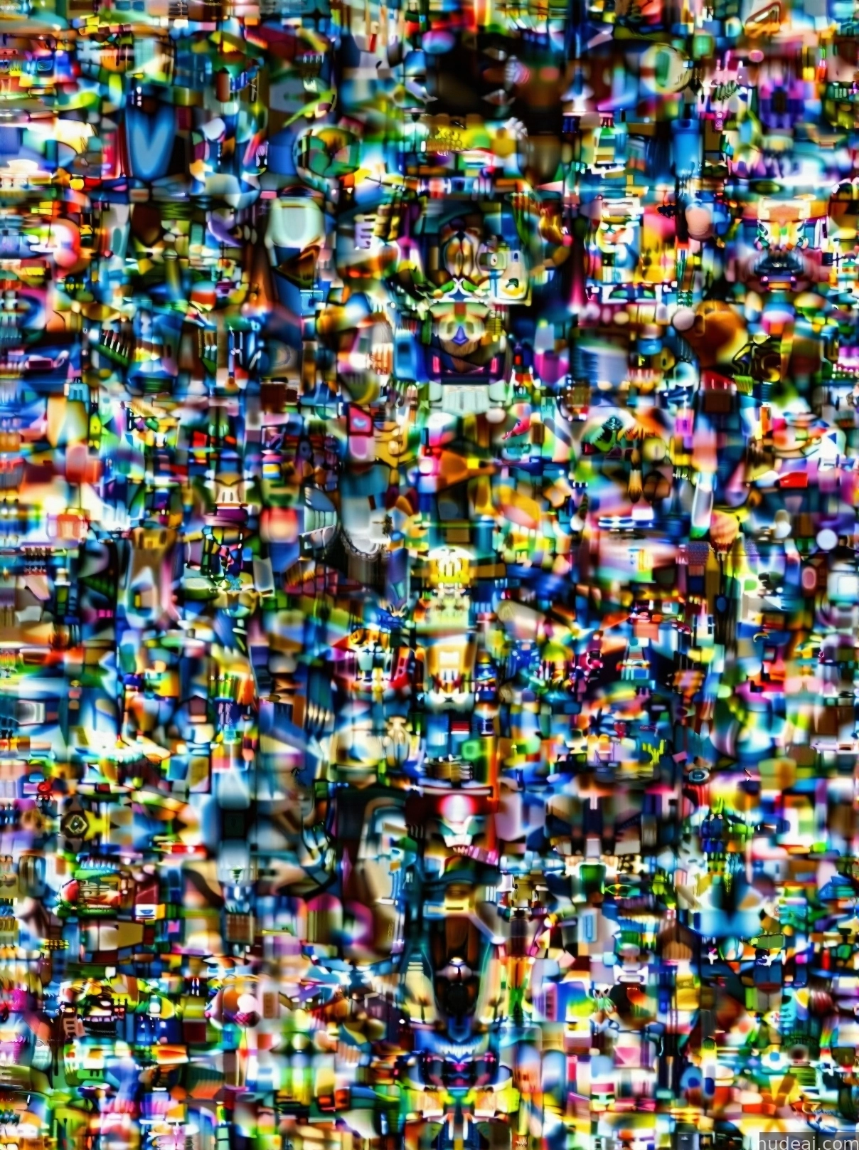 a close up of a television screen with a lot of people