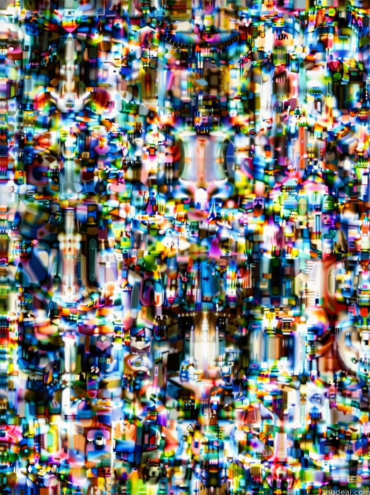 a close up of a television screen with a lot of small objects