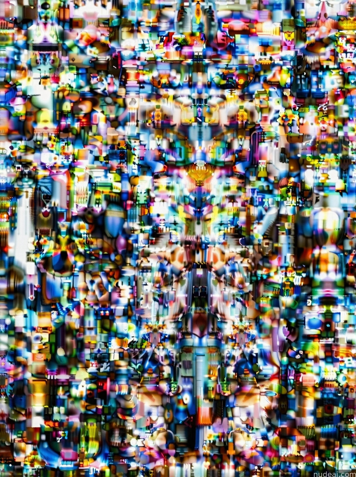a close up of a television screen with a lot of small objects