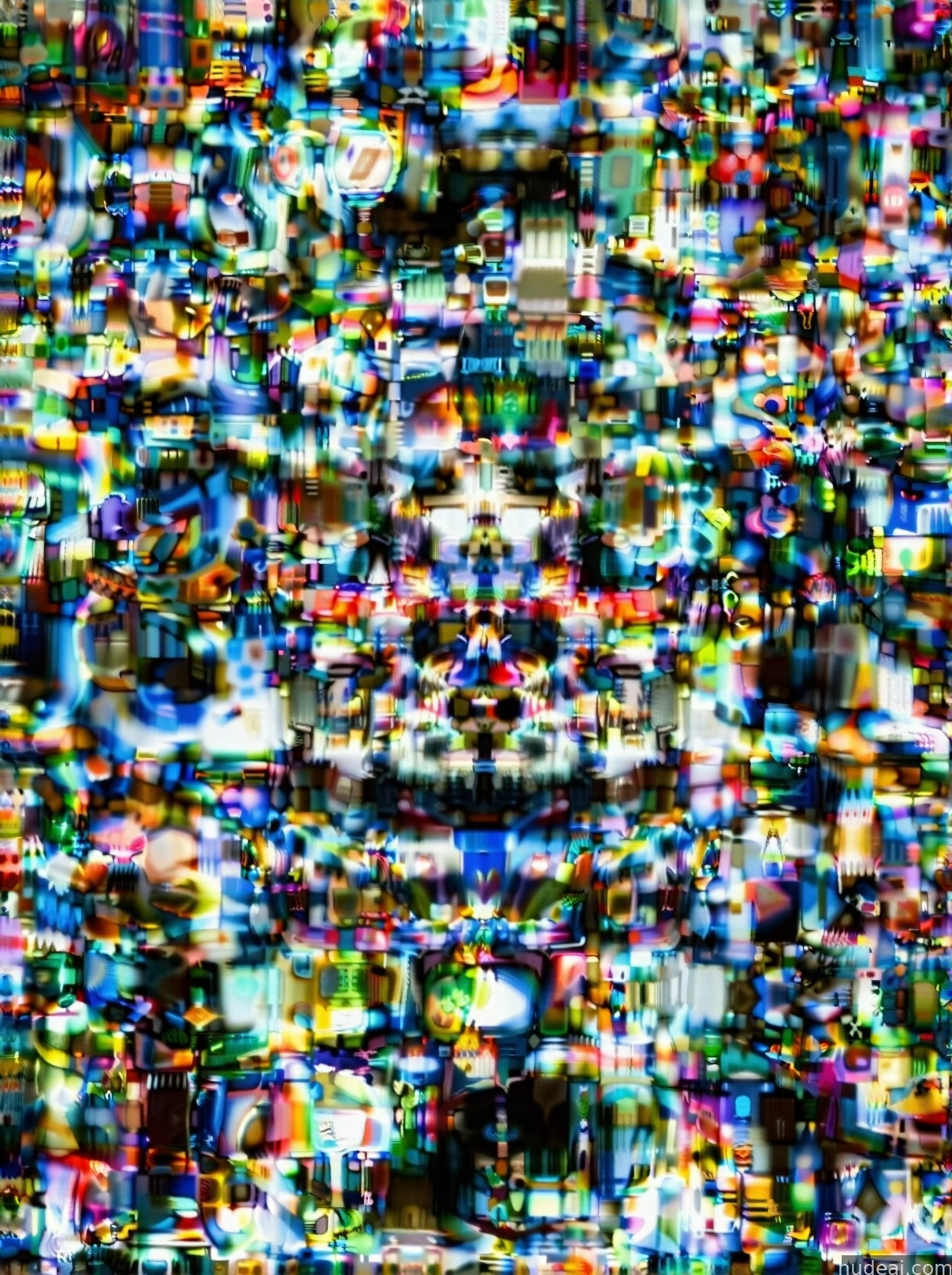 a close up of a television screen with a lot of different colors