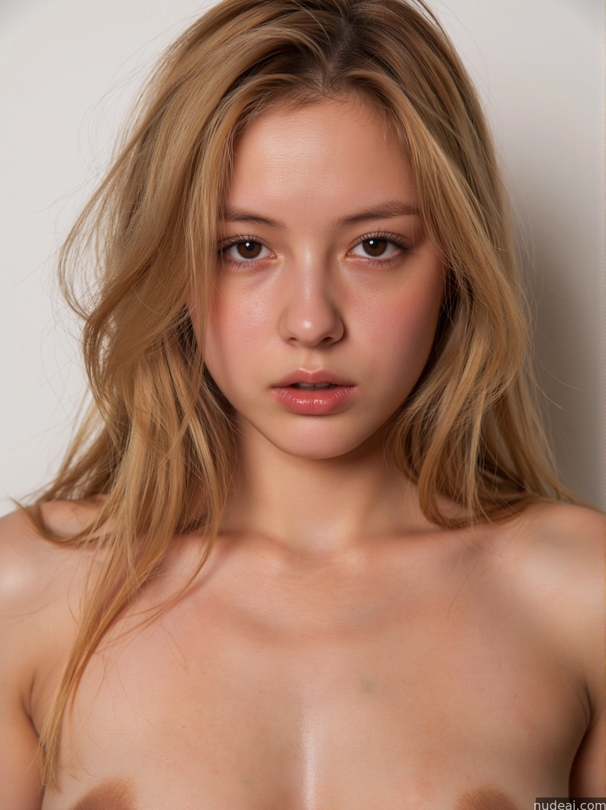 arafed woman with a very big breast posing naked