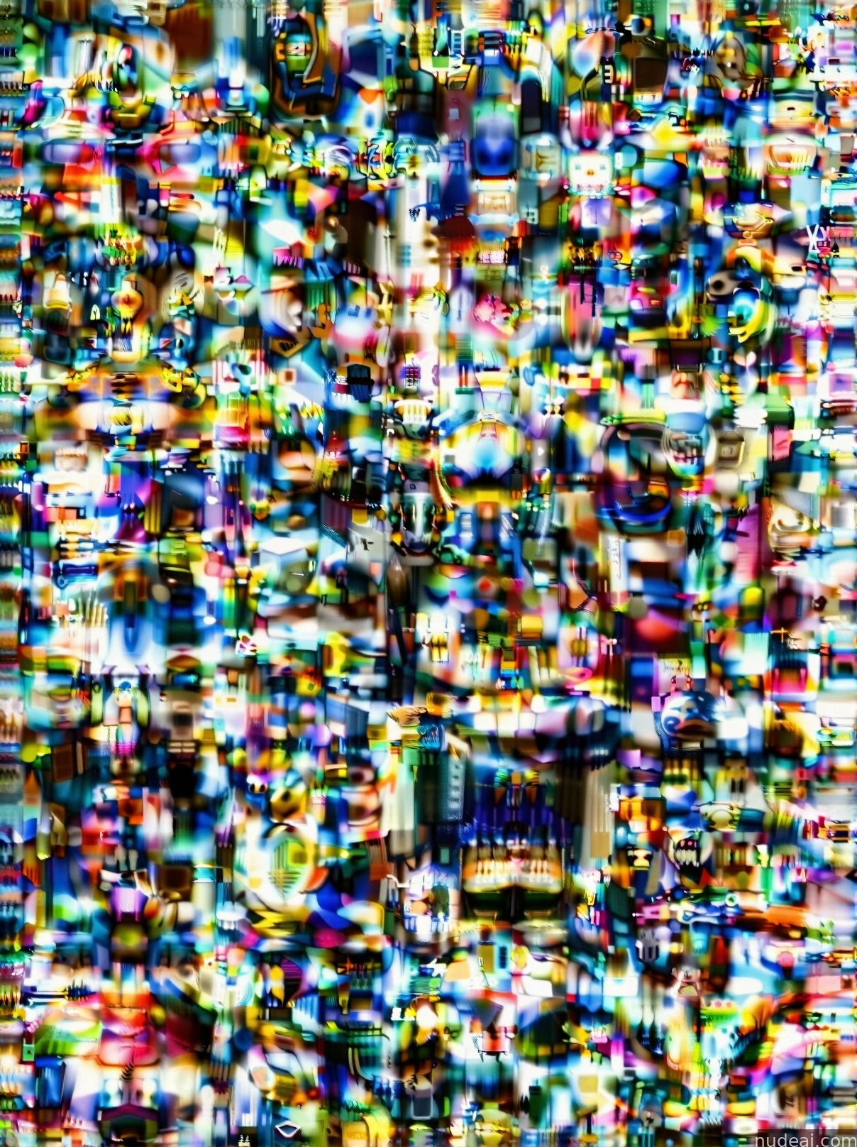 a close up of a television screen with a lot of small objects