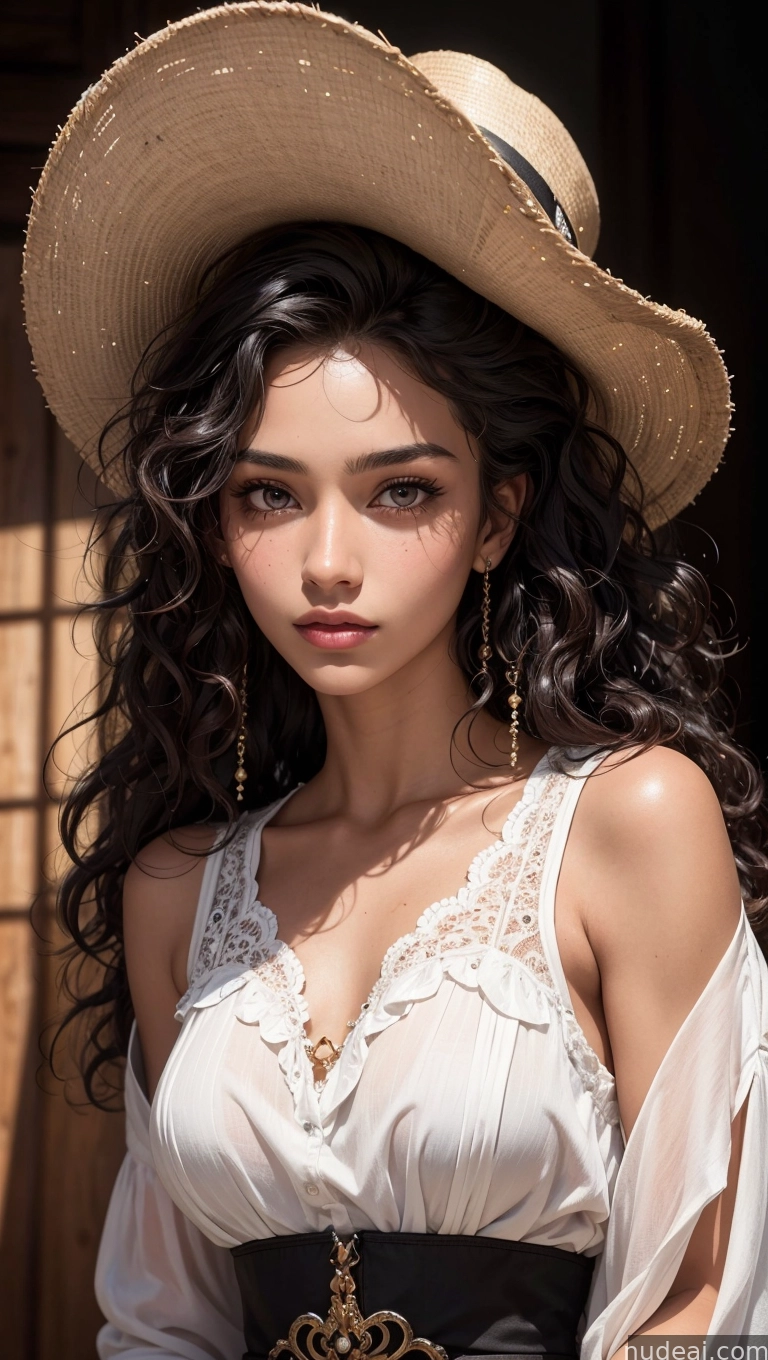 araffe woman wearing a straw hat and a white dress