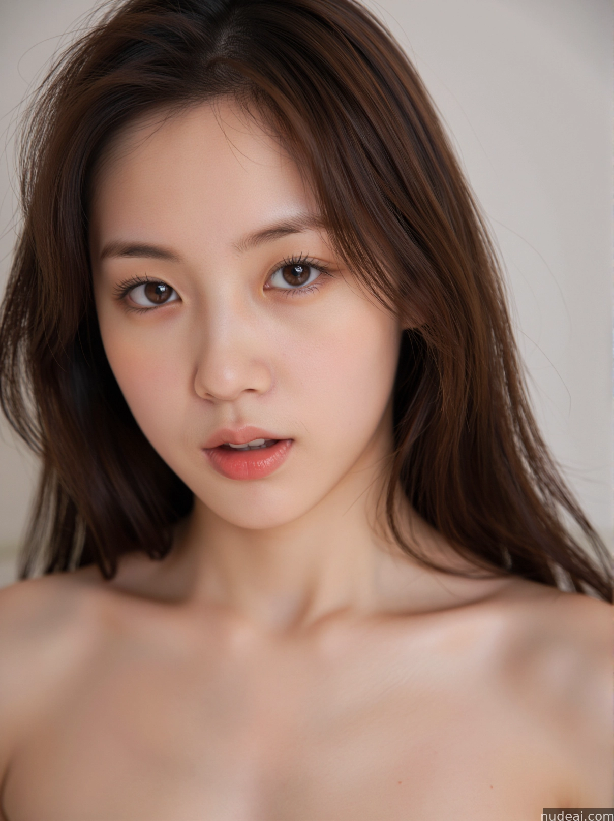 arafed asian woman with a very big breast posing for a picture