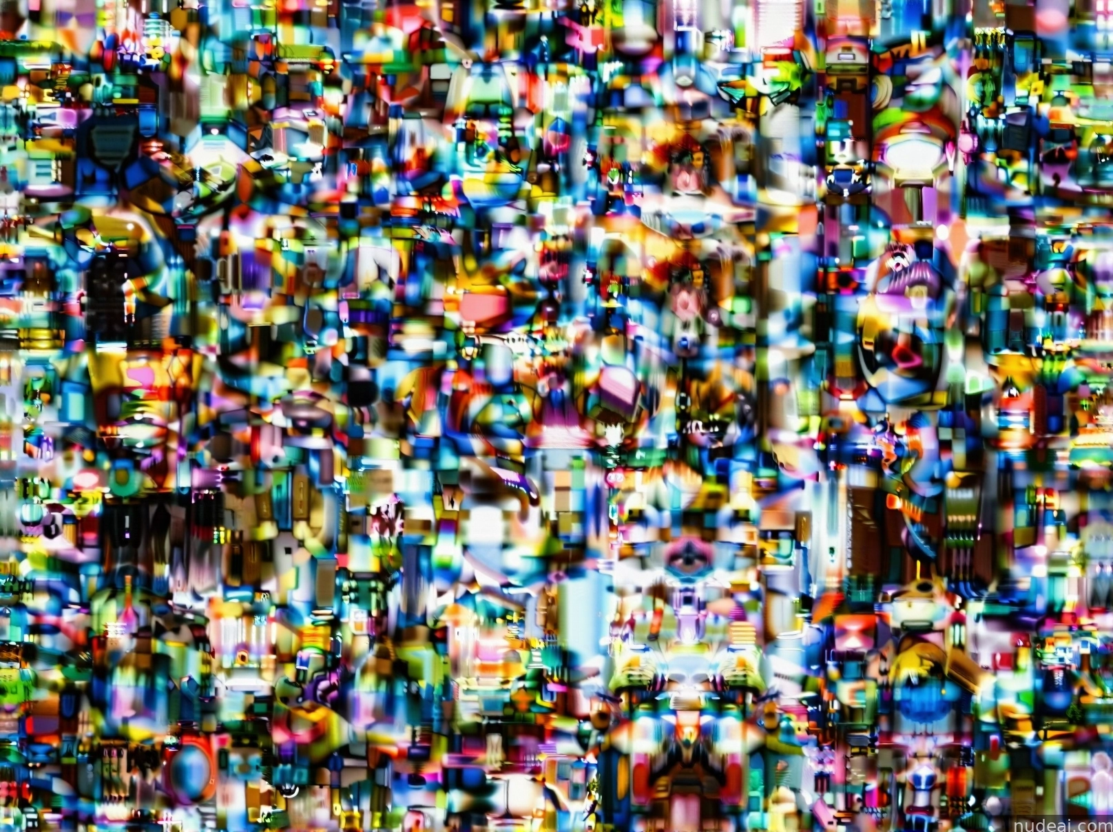 a close up of a television screen with a lot of different colors