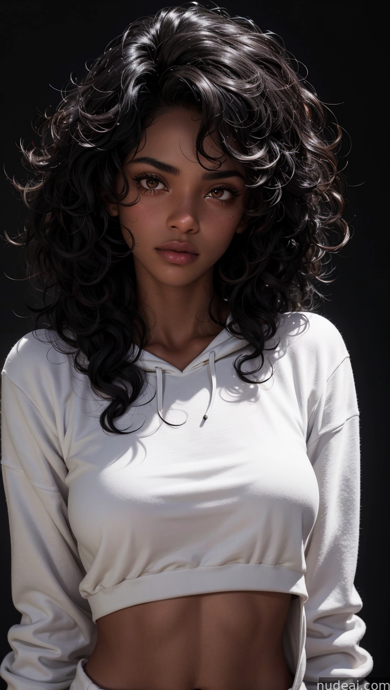 arafed woman with a white shirt and black pants posing for a picture