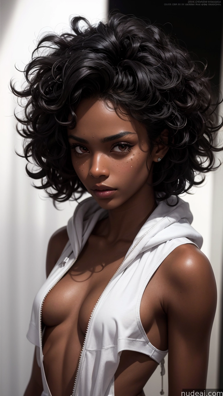 a close up of a woman with a very big breast wearing a white shirt