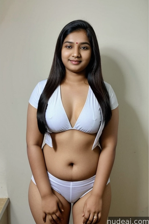 a close up of a woman in a white bikini posing for a picture