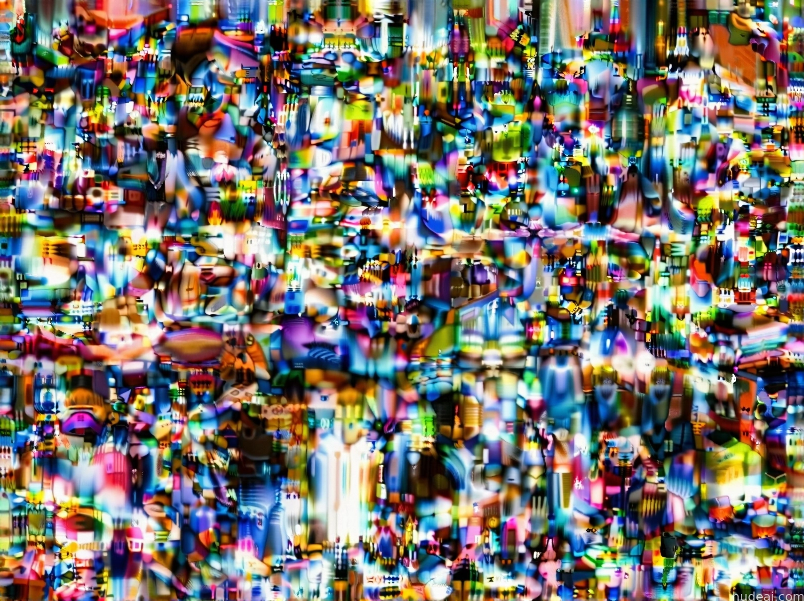 a close up of a television screen with a lot of people