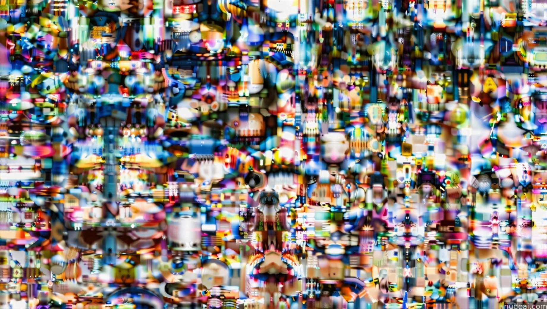 arafed image of a very large group of people with many different faces