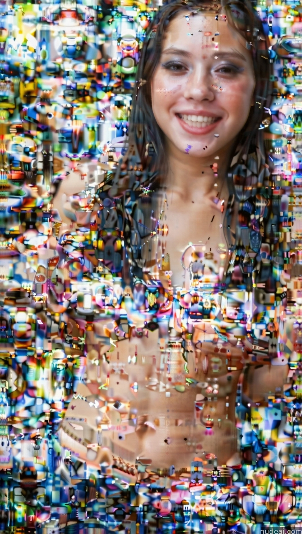 arafed image of a woman with a lot of confetti
