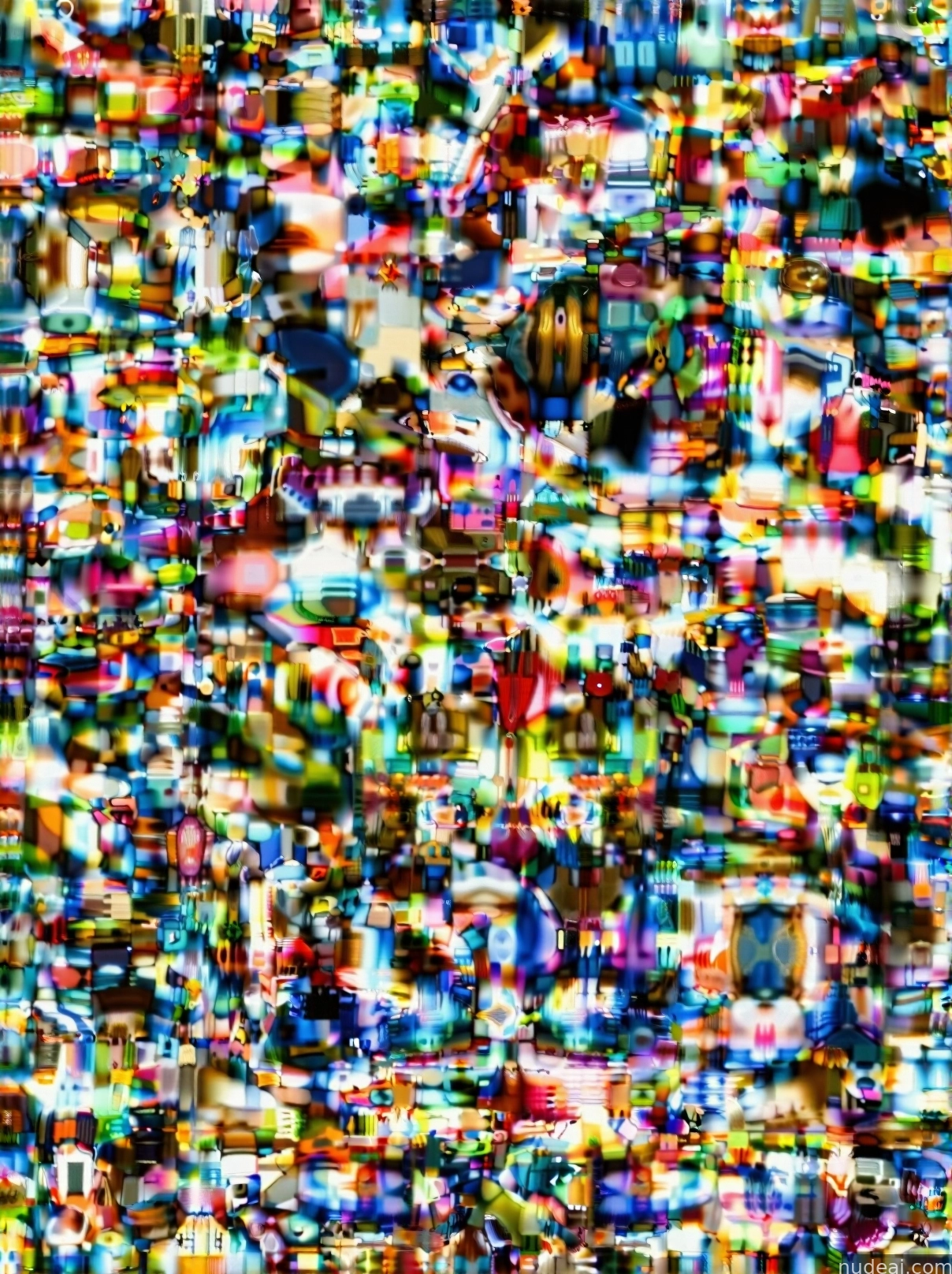 a close up of a television screen with a lot of people
