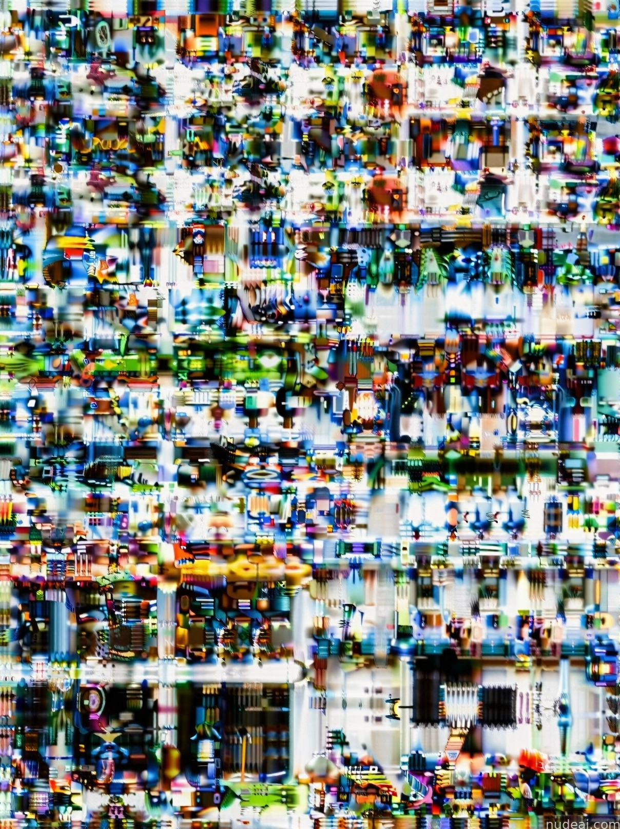 a close up of a television screen with a lot of people