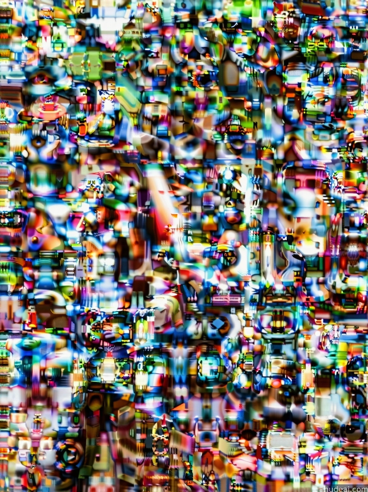 a close up of a television screen with a lot of different colors