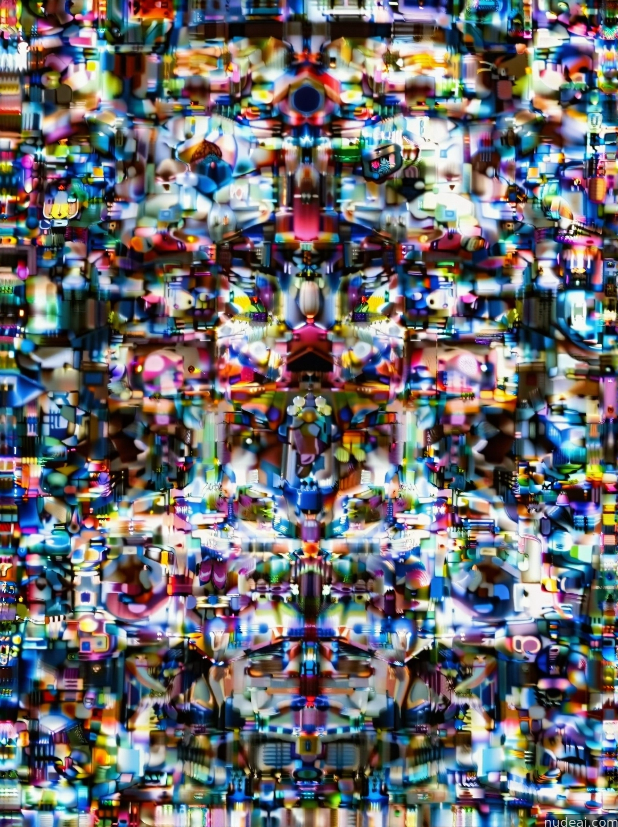 a close up of a television screen with a lot of small objects