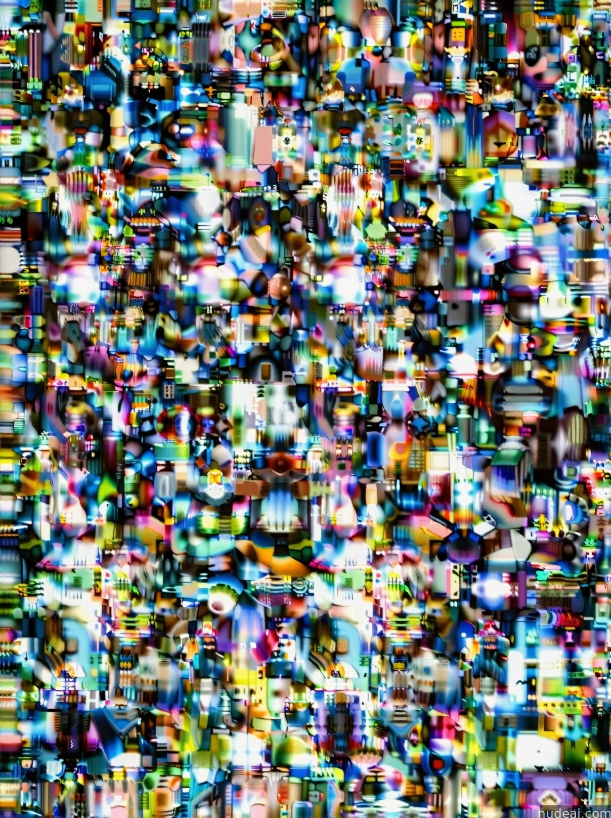 a close up of a television screen with a lot of different colors
