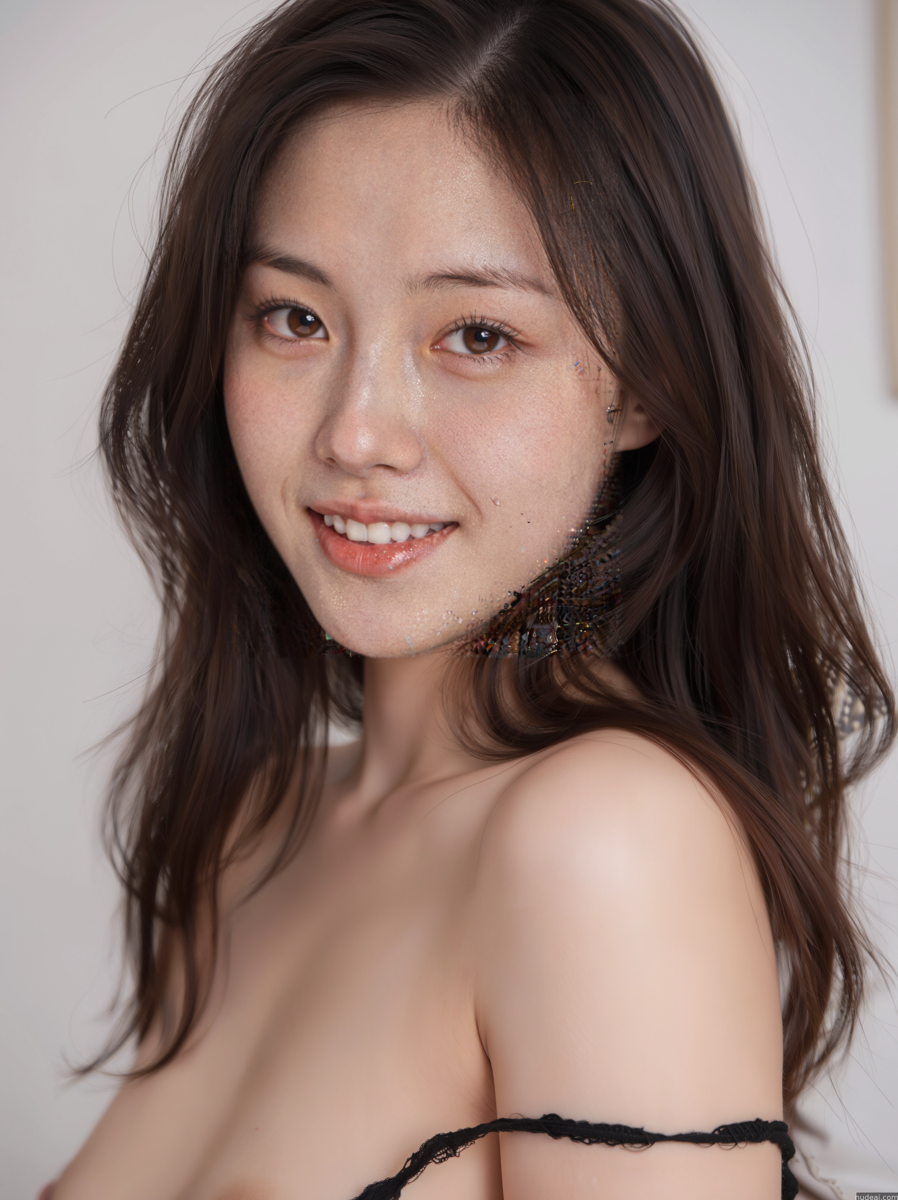arafed asian woman with a very big breast posing for a picture