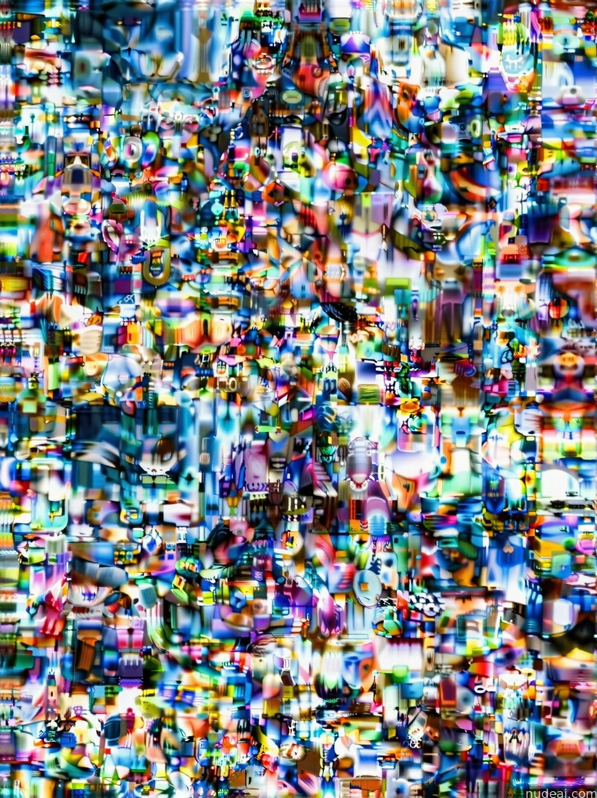a close up of a television screen with a lot of different colors
