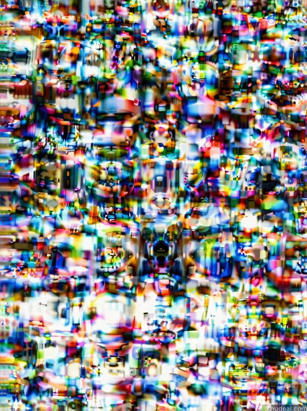 a close up of a television screen with a lot of small objects