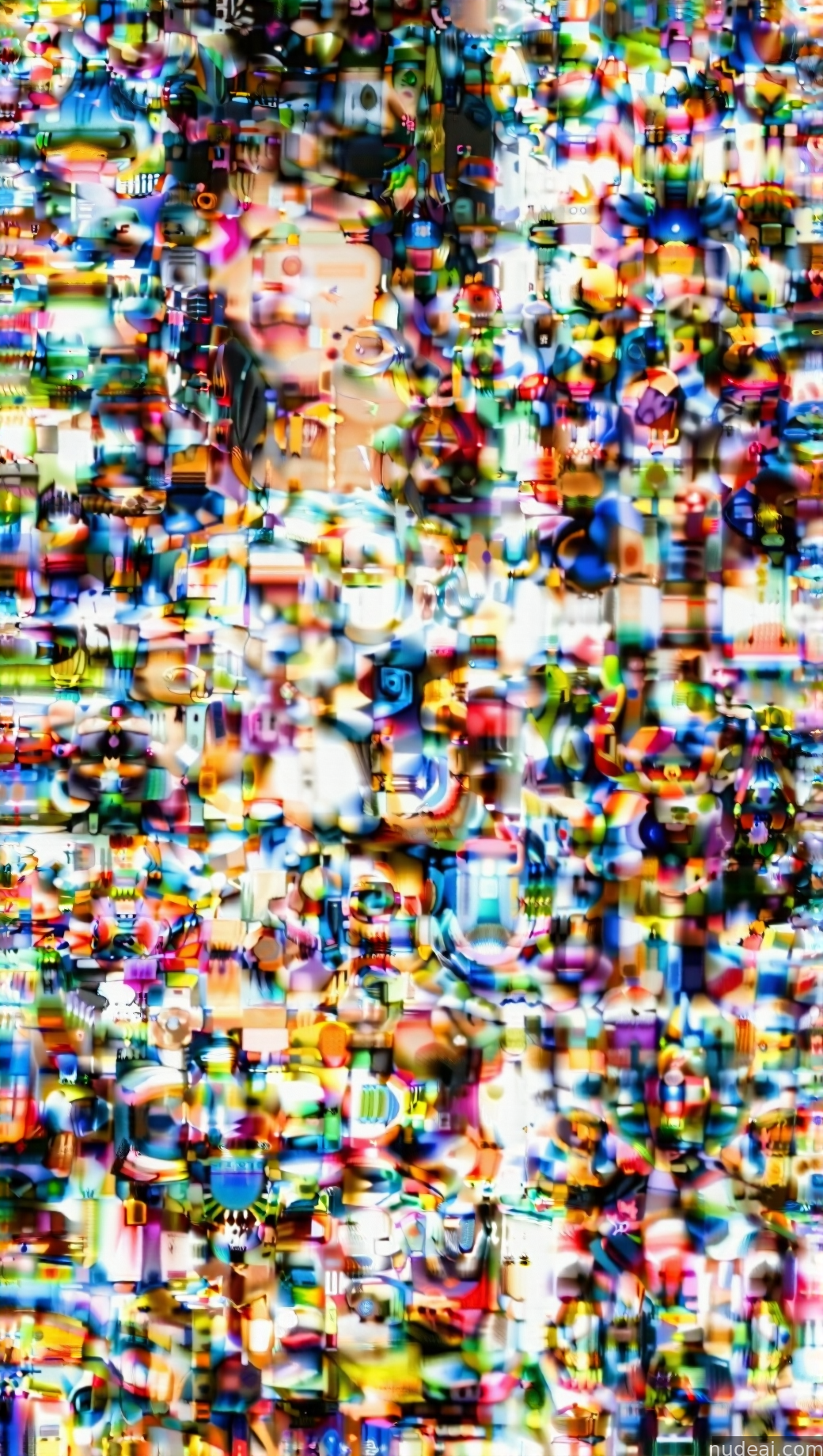 a close up of a television screen with a lot of different colors