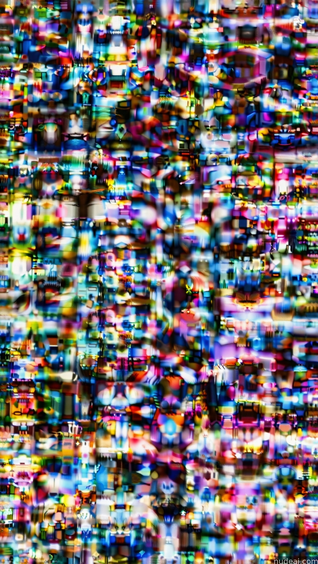 a close up of a television screen with a lot of colors