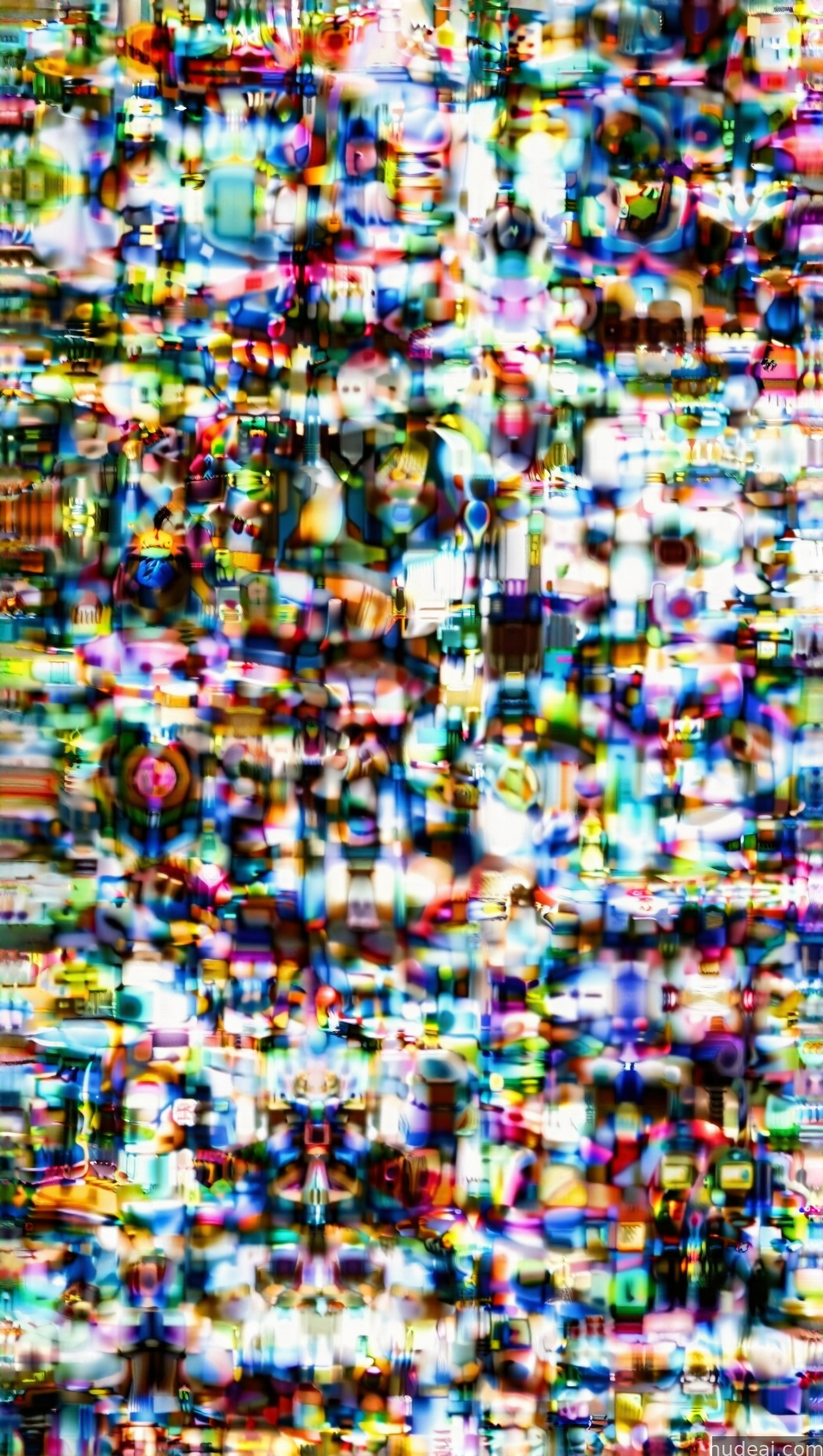 a close up of a television screen with a lot of small objects