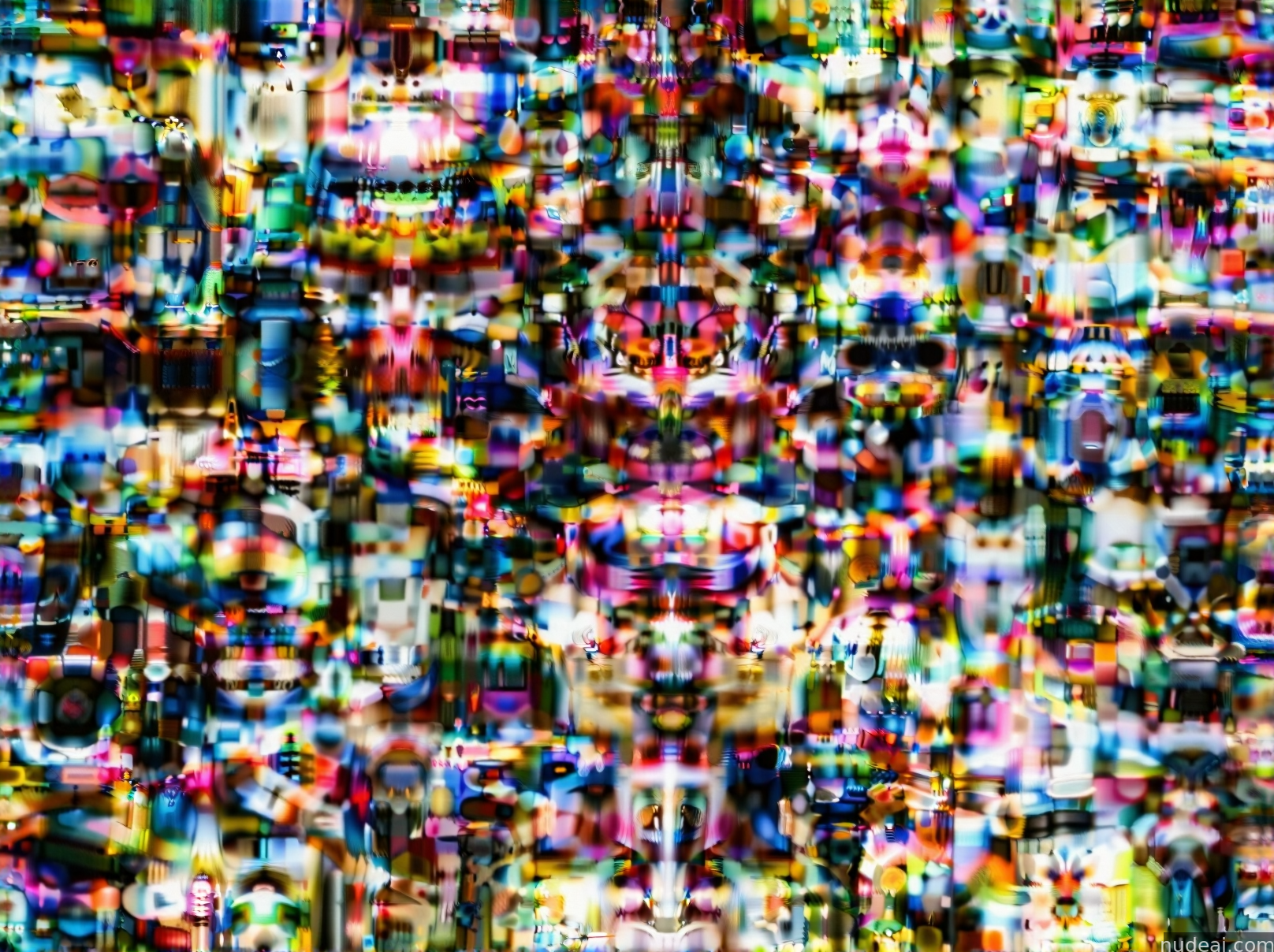 a close up of a television screen with a lot of people