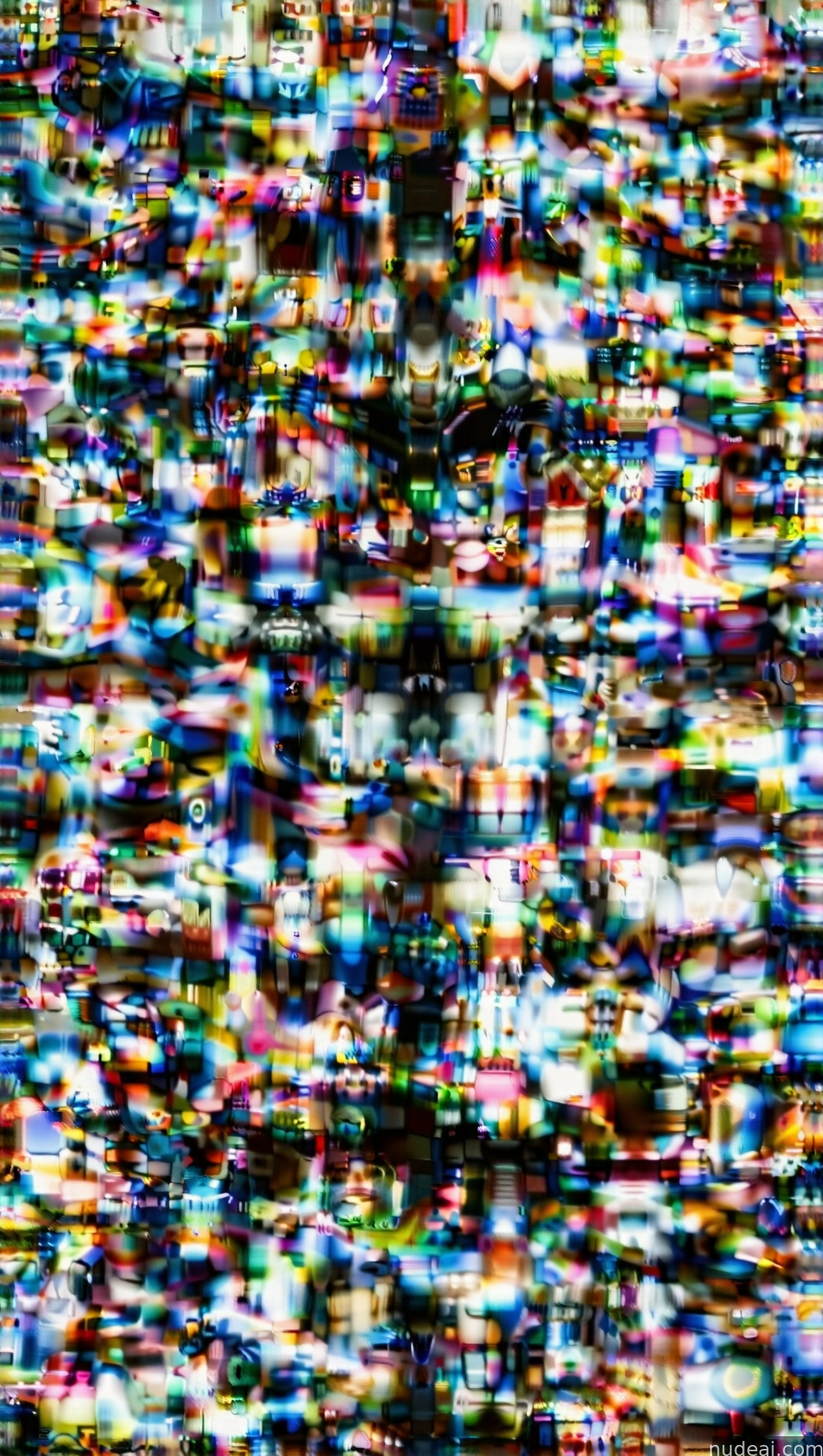 a close up of a television screen with a lot of small objects