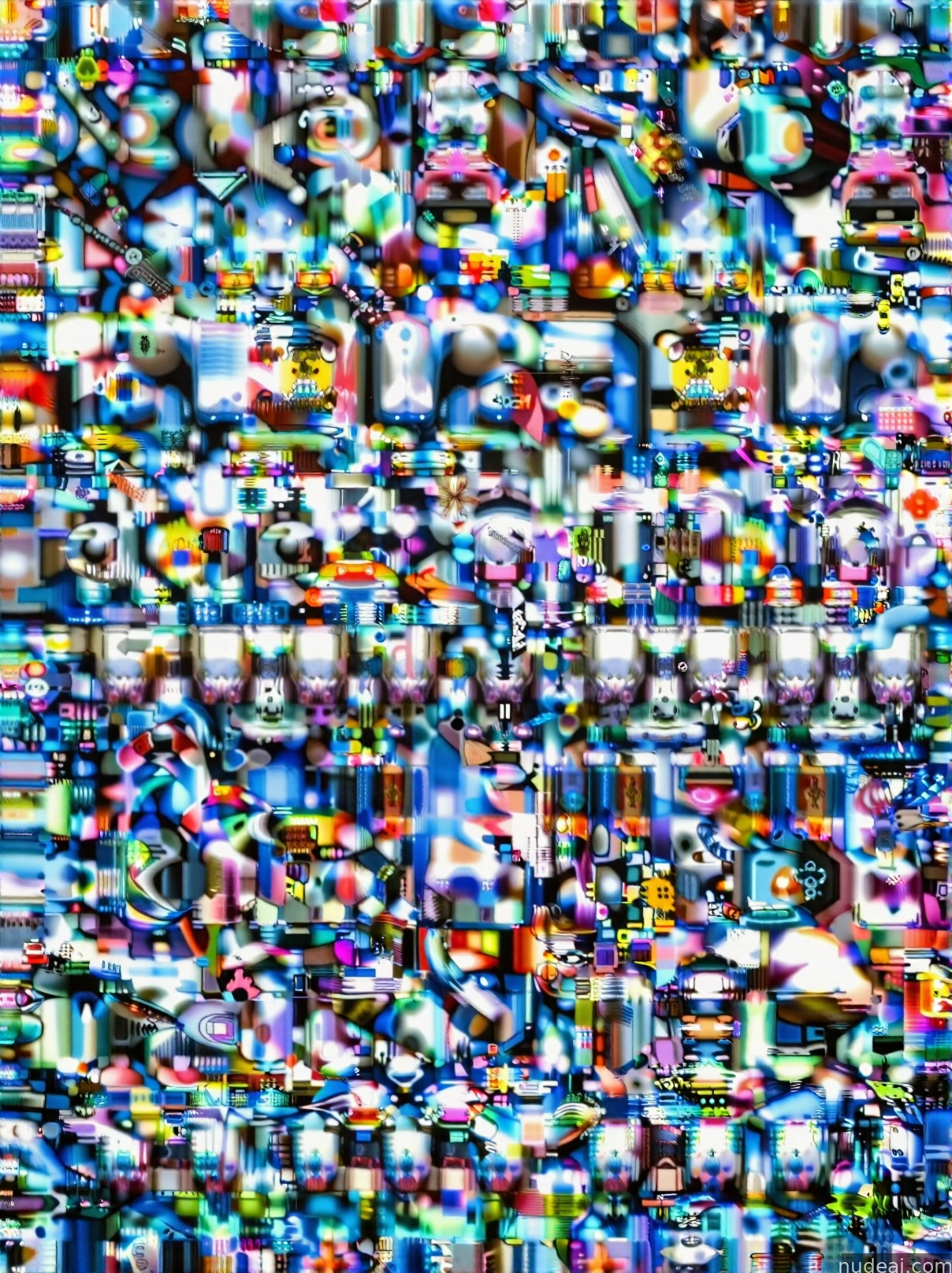 a close up of a television screen with a lot of different colors