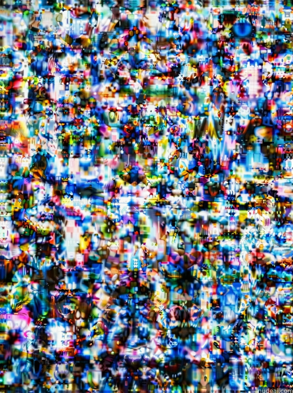 a close up of a television screen with a lot of colors
