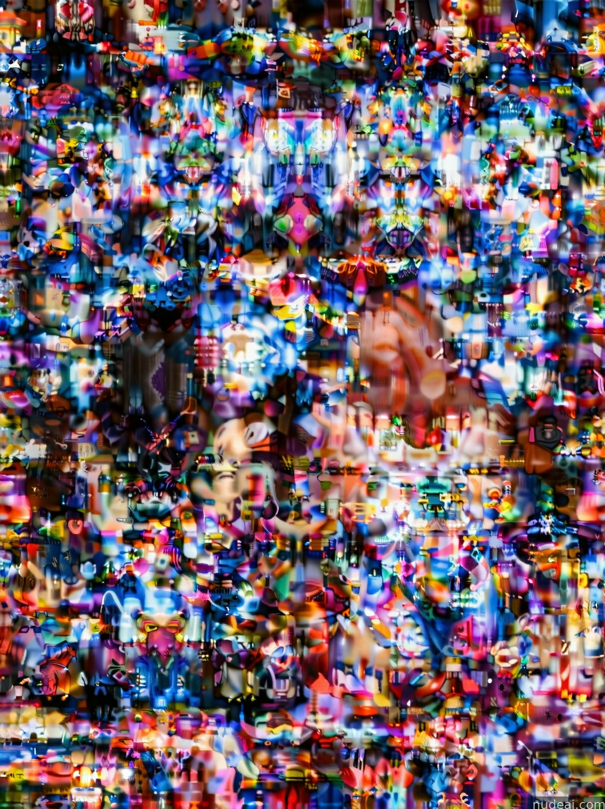 a close up of a television screen with a lot of people
