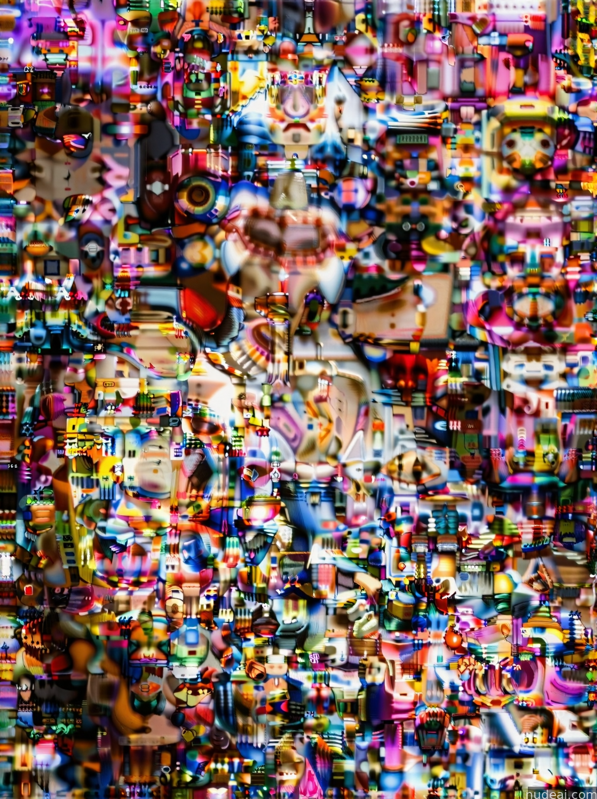 a close up of a bunch of toys on a wall