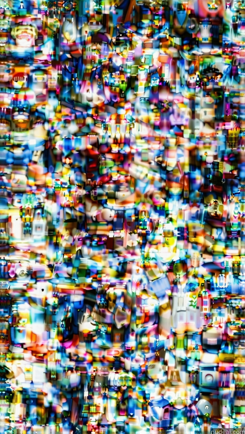a close up of a television screen with a lot of different colors
