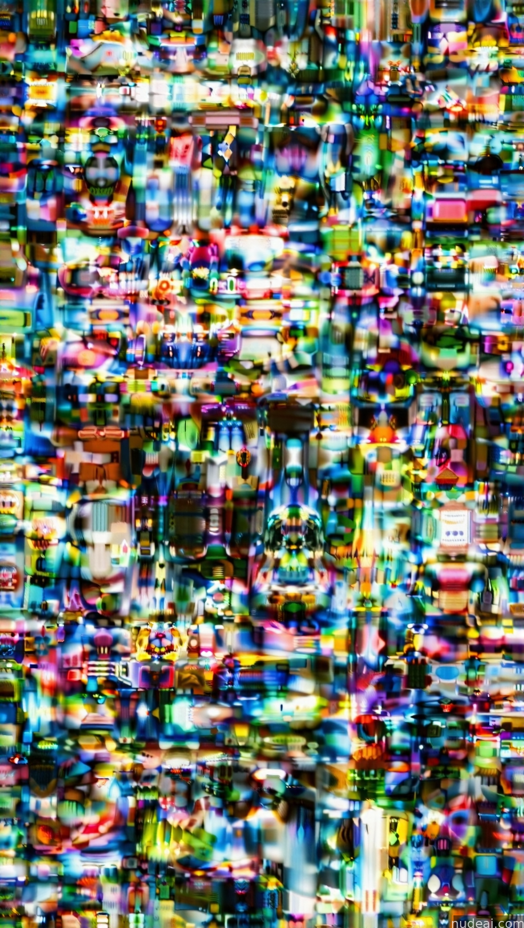 a close up of a television screen with a lot of different colors