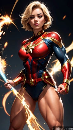 a woman in a costume with a sword and a fire