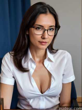 there is a woman sitting at a desk with a laptop