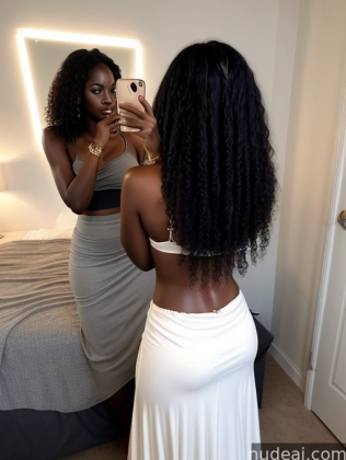 there is a woman taking a picture of herself in a mirror