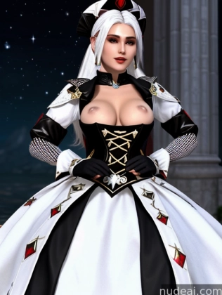 a close up of a woman in a dress with a crown on her head